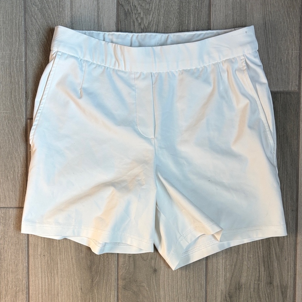 Women's White Golf Shorts